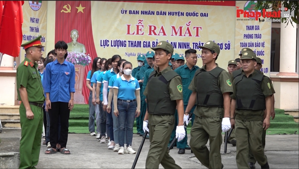 Ra mắt lực lượng tham gia bảo vệ an ninh, trật tự cơ sở