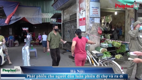 Phường Nhật Tân, Hà Nội: Người dân luân phiên đi chợ theo phiếu
