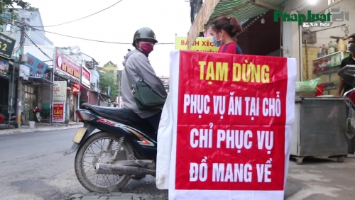 Hà Nội: Các quán ăn uống treo biển “chỉ bán mang về” để phòng dịch
